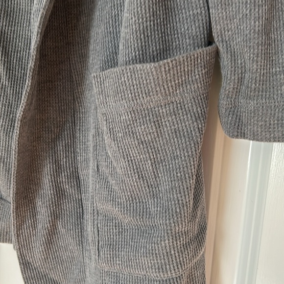 Splendid (XL) grey hoodie cardigan waffle knit - Picture 2 of 4